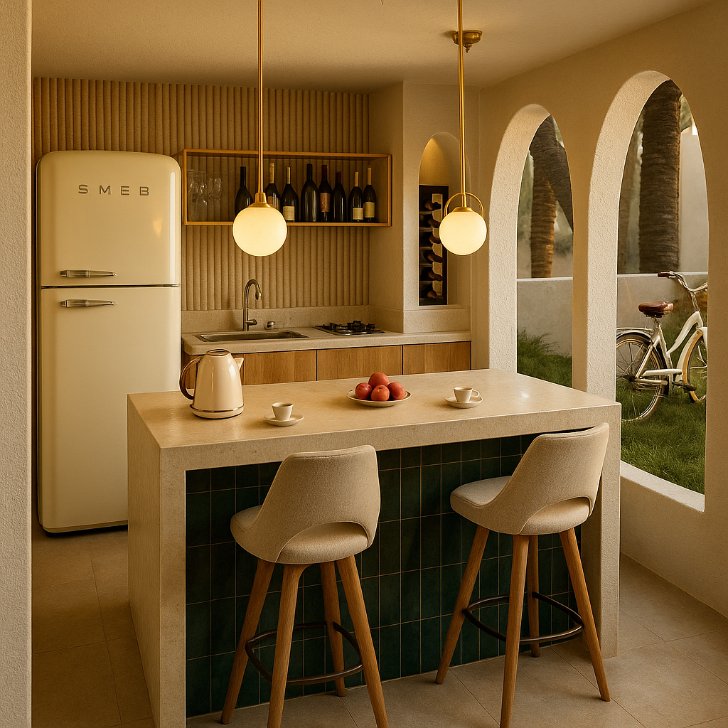 Open-Air Mediterranean Kitchen