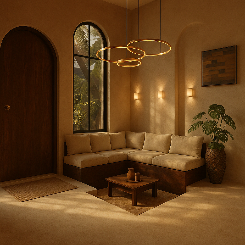Warm Contemporary Living Room